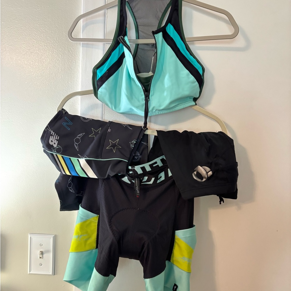 SOLD - Specialized Blue and Green Athletic Wear Set